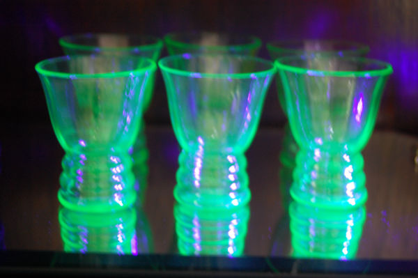 6 Uranglas Schnapsbecher