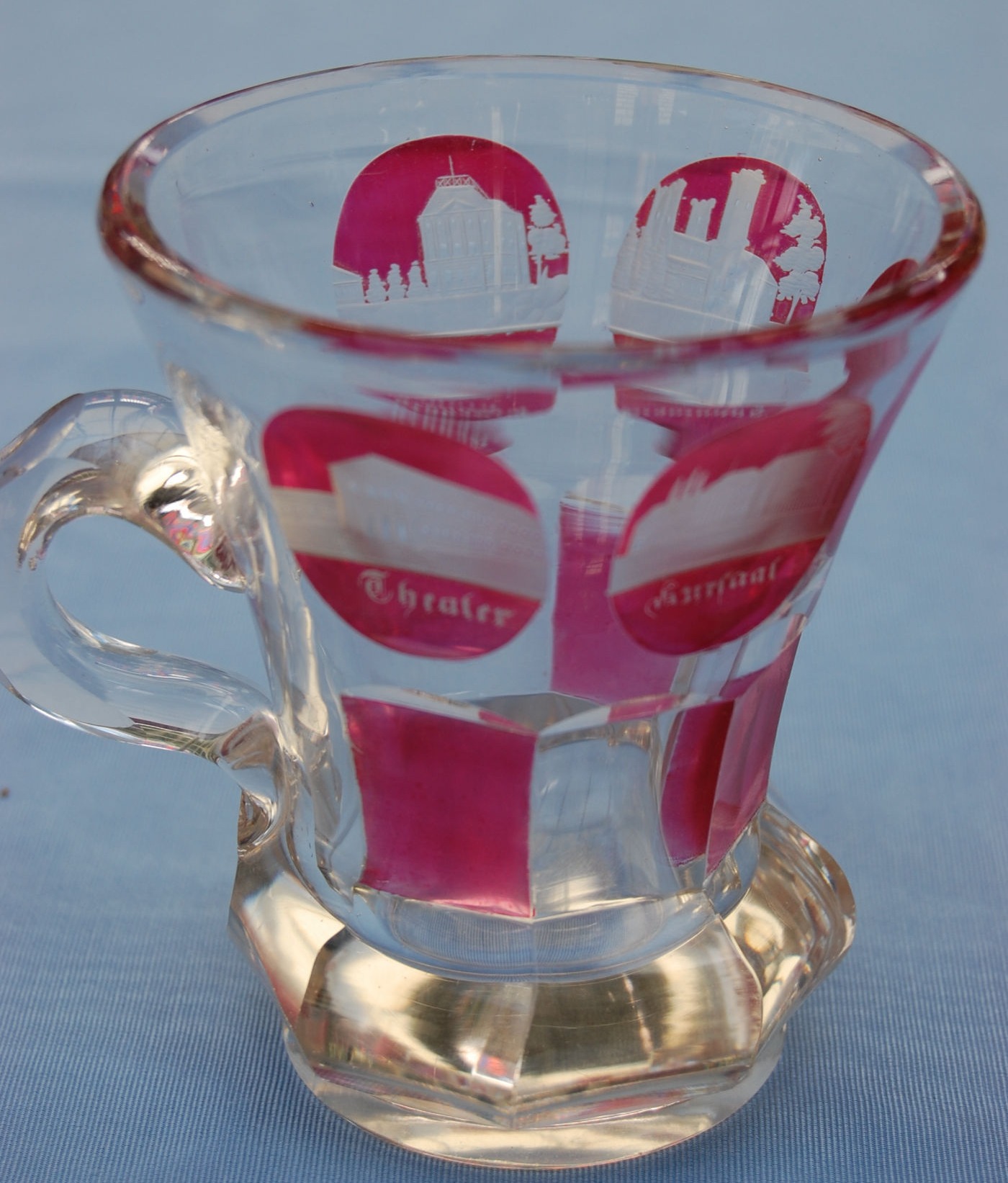 Andenkenbecher Wiesbaden, Böhmen 19.Jh.