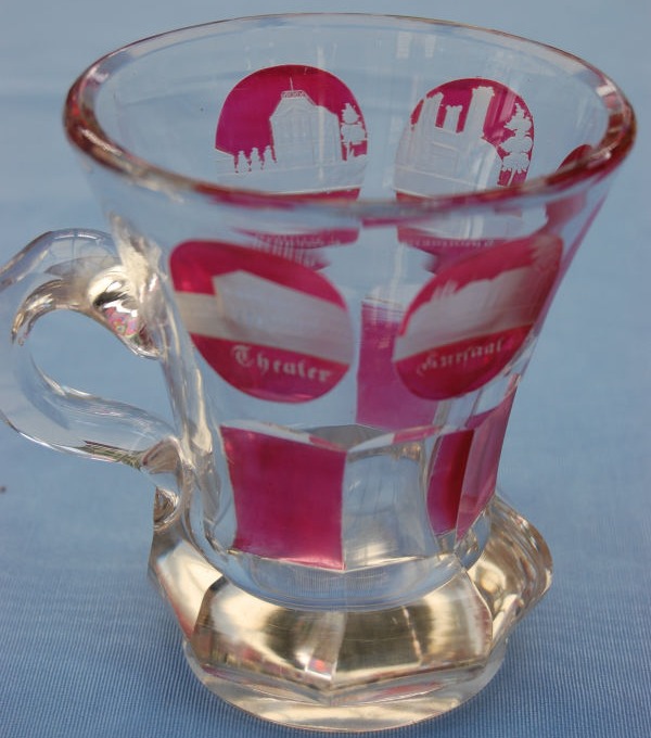 Andenkenbecher Wiesbaden, Böhmen 19.Jh.