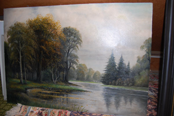 Ölgemälde Ostfriesische Landschaft H. Freede