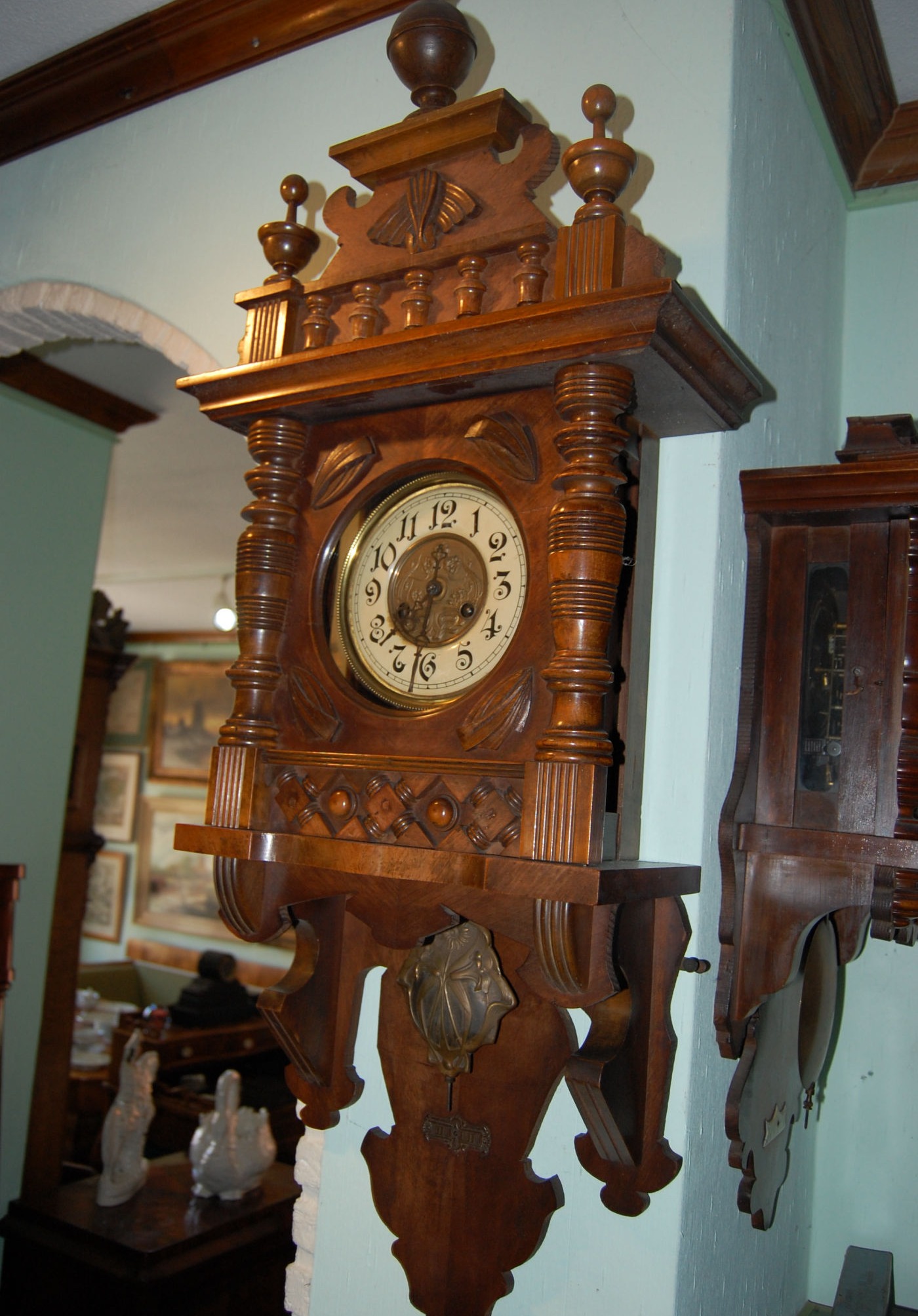 Wanduhr Freischwinger, um 1900