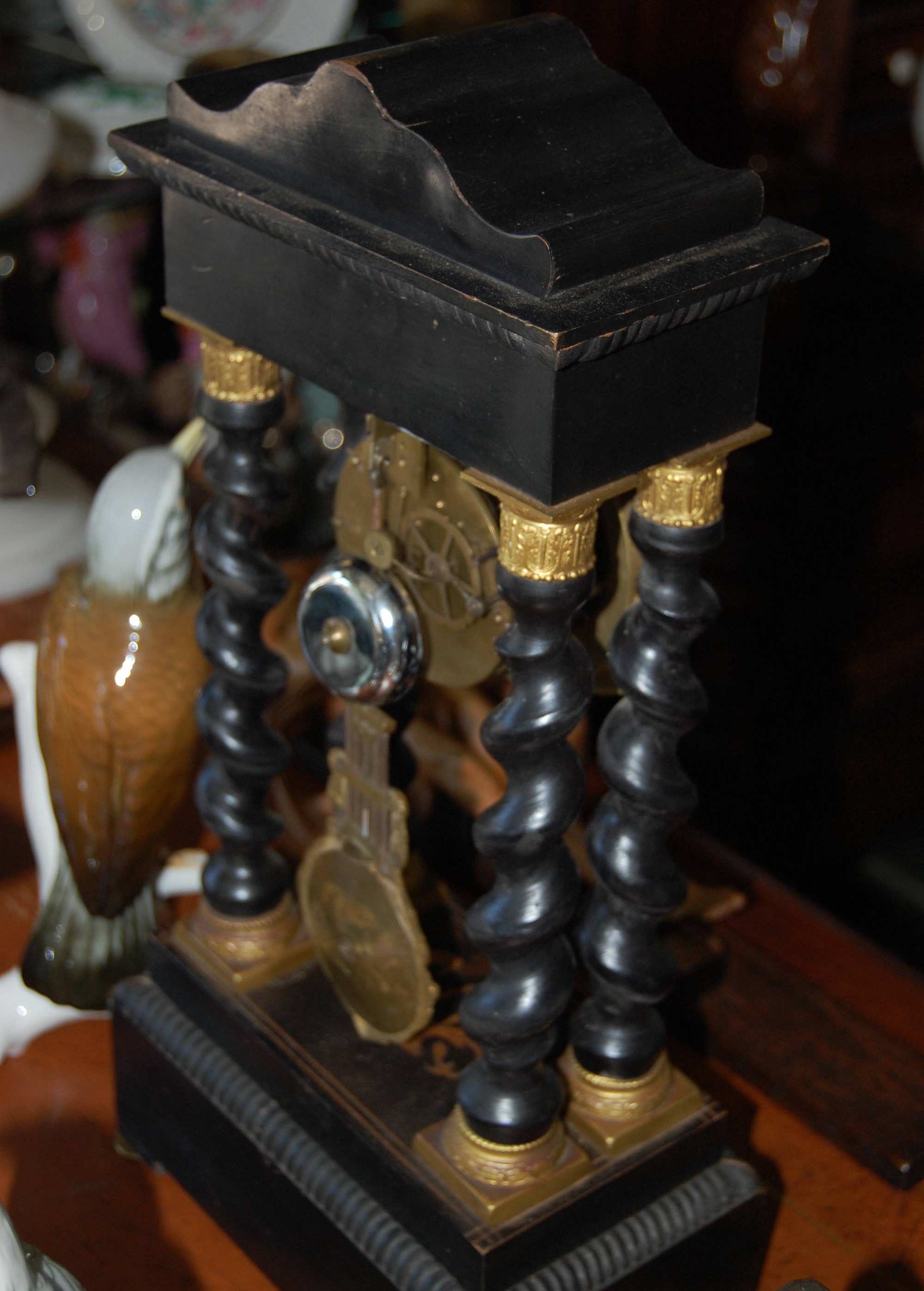 Portaluhr Frankreich Mitte 19. Jh..  Höhe: 46 cm