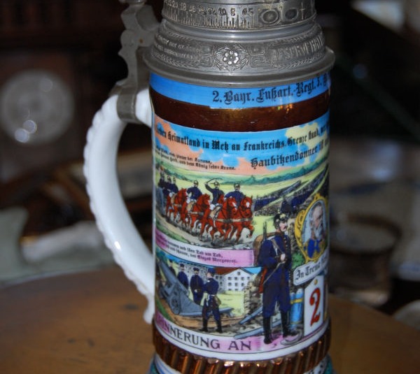 Reservistenkrug, Artillerie, personalisiert, mit Namensleiste