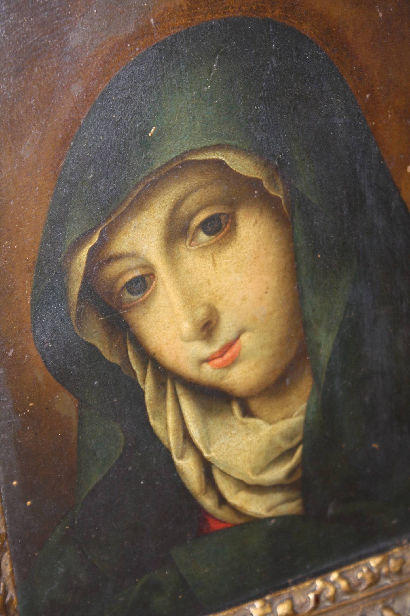 Ölgemälde, Portrait Hildegard von Bingen