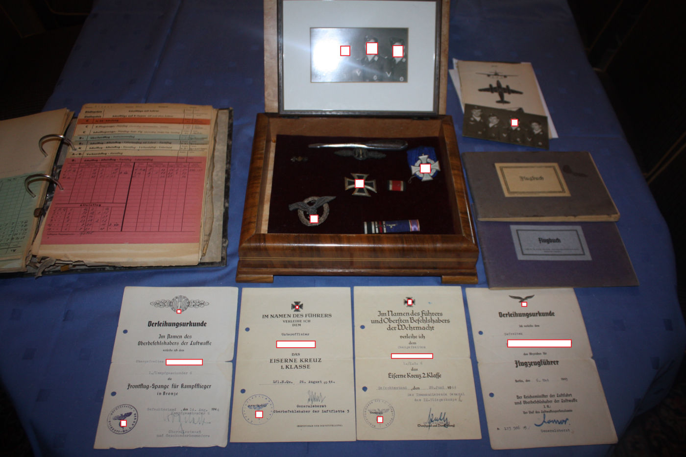 2. Weltkrieg: Musealer Nachlass eines Sturzkampfpiloten, mit dokumentierten Kampfeinsätzen